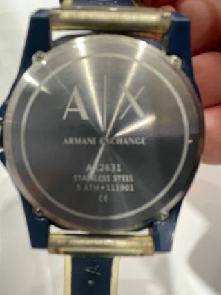 Orologio Emporio Armani AX Blu/Oro