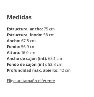 Cajón KOMPLEMENT IKEA blanco 75x58