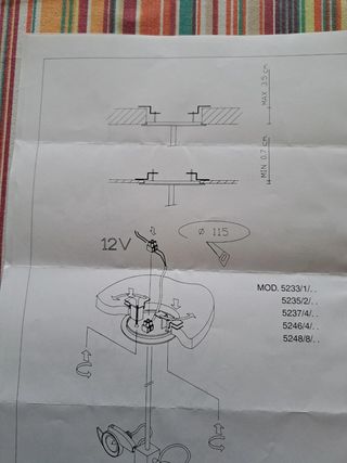 N. 5 Faretti Fontana Arte con trasformatore