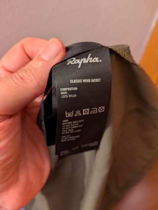 Chaqueta Rapha Classic Wind Jacket, talla XXL