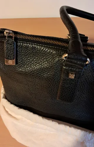 Borsa a spalla Piquadro nera in pelle