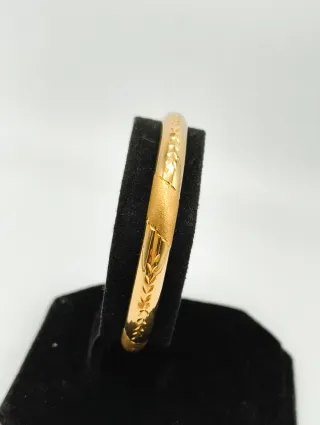 Pulsera caña oro 18kt tallas y cadena seguridad