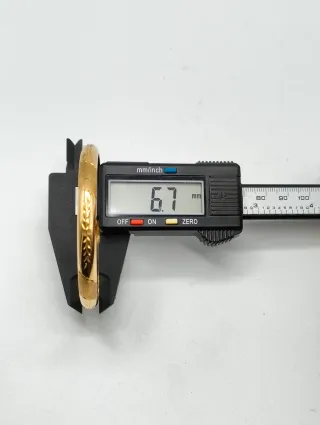 Pulsera caña oro 18kt tallas y cadena seguridad