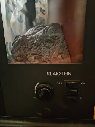 Estufa eléctrica efecto chimenea negra