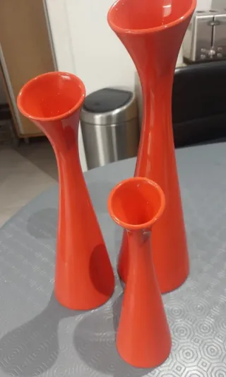 Conjunto 3 Jarras Solitárias Vermelhas