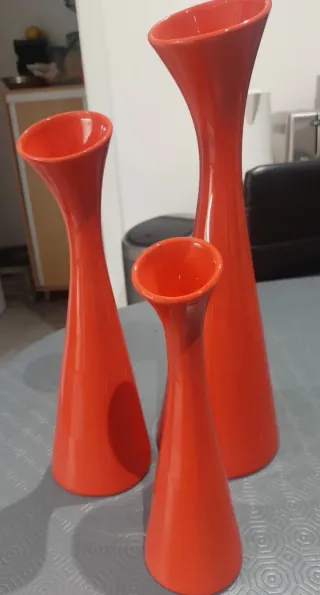 Conjunto 3 Jarras Solitárias Vermelhas