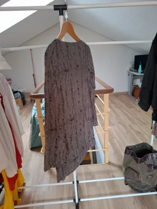 Vestido boho marrón desgastado