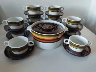 BIDASOA 80 SOPERA Y 12 TAZONES CON PLATO