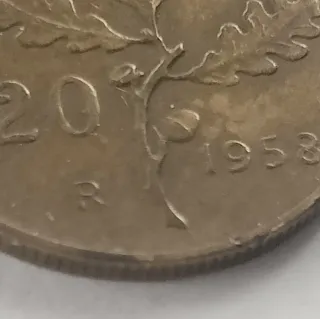 20 Lire 1958 Italia