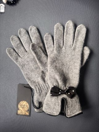 Guantes de lana JPS grises y negros