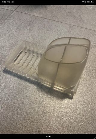 Portaposate scolapiatti in plastica trasparente