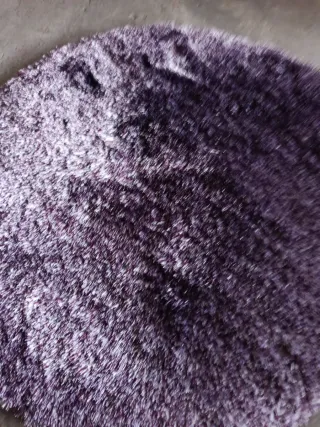 Alfombra redonda pelo morado