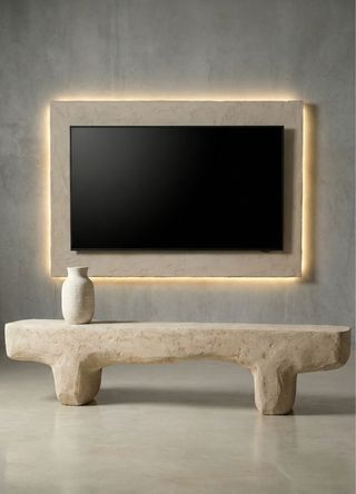 Panel de televisión decorativo. Frontal de TV.