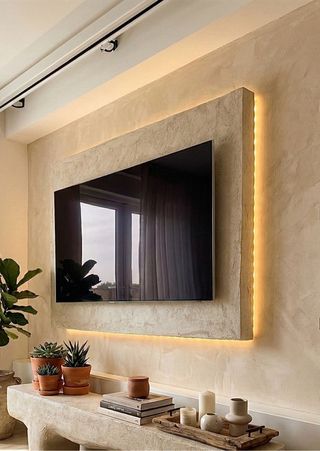 Panel de televisión decorativo. Frontal de TV.