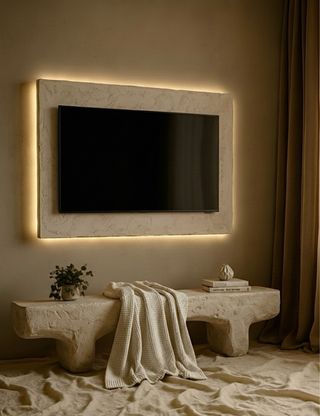 Panel de televisión decorativo. Frontal de TV.