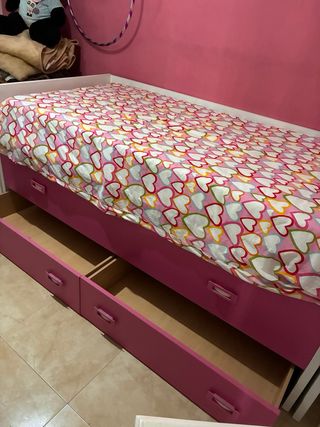 Cama nido con cajones, con 2 colchones de regalo