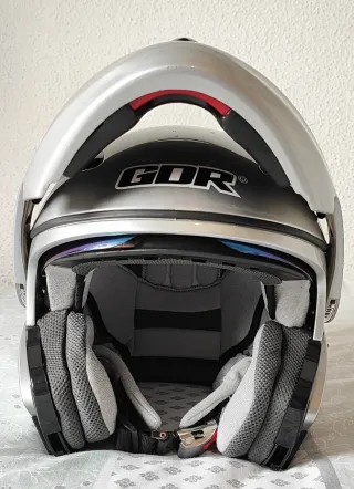 Casco modular plata Talla M