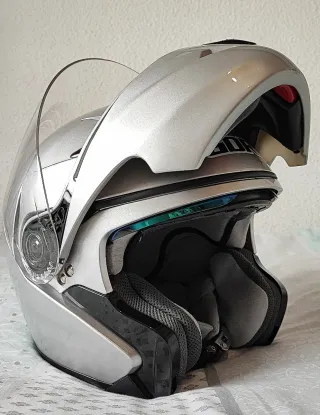 Casco modular plata Talla M