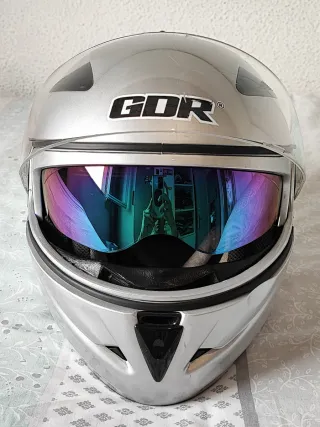 Casco modular plata Talla M