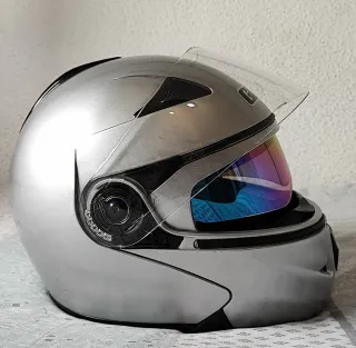 Casco modular plata Talla M