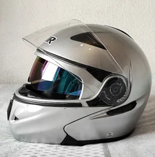 Casco modular plata Talla M