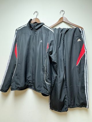 Chándal Adidas Climalite Negro/Rojo Talla L