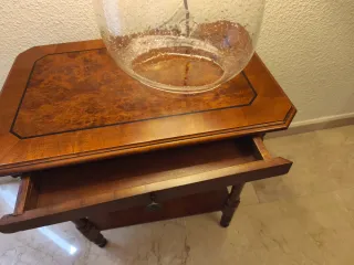 Mesita auxiliar madera con cajón