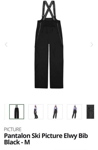 Pantalón de esquí Picture Elwy Bib Negro S