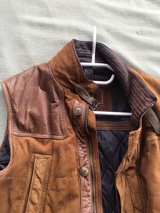 Chaleco de hombre Massimo Dutti de Piel Marrón