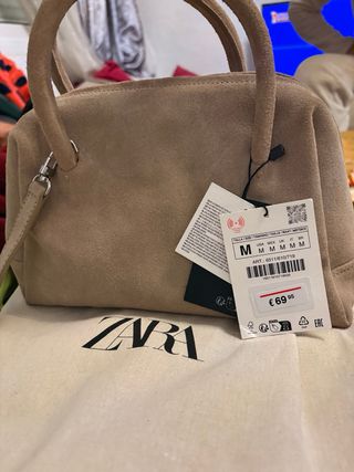 Bolso Zara Piel Beige