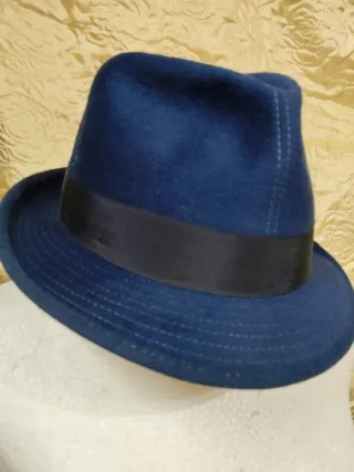 Cappello Borsalino Blu Vintage