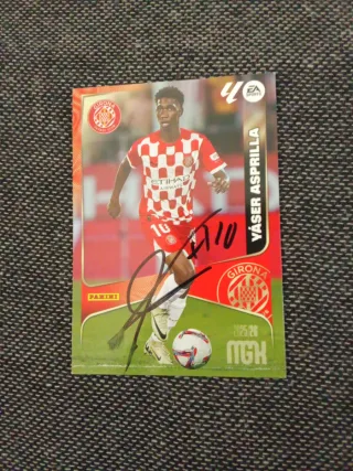 Cromo Yaser Asprilla Girona FC firmado