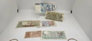 Lotto 6 banconote Lire Italiane