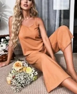 SHEIN - Conjunto naranja pastel