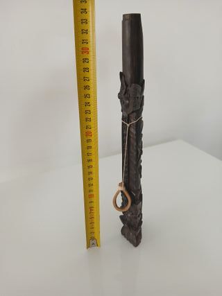 Flauto Balinese in Legno Intagliato Vintage