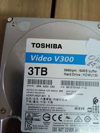 Toshiba Disco duro de transmisión de vídeos V300