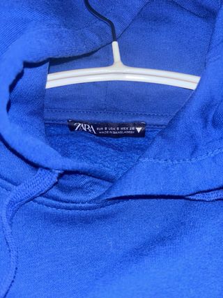 Sudadera Zara Azul Talla S