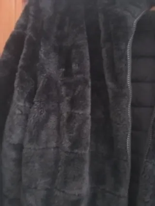 Abrigo acolchado mujer negro