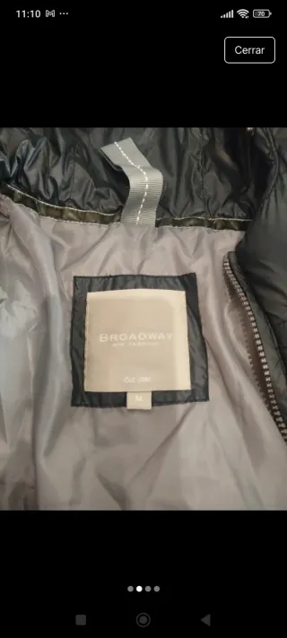 Plumífero Broadway Negro/Gris