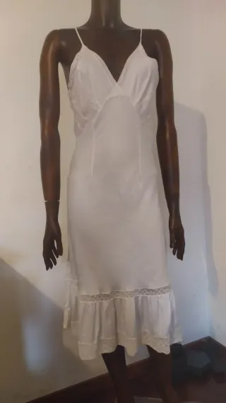 Sottoveste vintage anni 70 pizzo