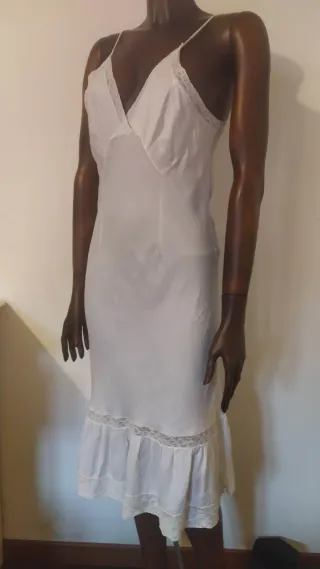 Sottoveste vintage anni 70 pizzo