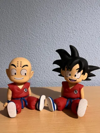 Figuras Goku y Krilin Niño Hucha DragonBall NoCaja
