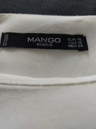 Vestido Mango Blanco y Negro