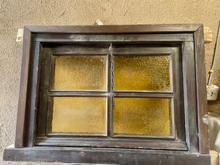 Ventana madera antigua abatible horizontal 85x64cm