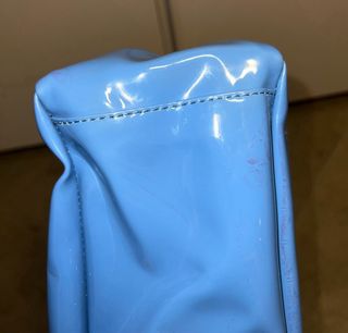 Borsa Giorgio Armani blu vernice