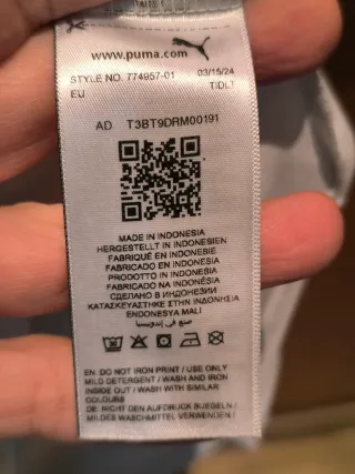 Camiseta Valencia CF Puma Talla L