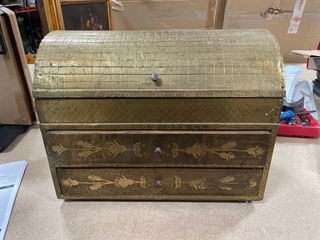 Arca joyero latón 2 cajones 37 x 29 x 20