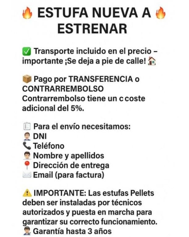 Estufa de Leña Aston - 13.1kW Nueva MAD2013