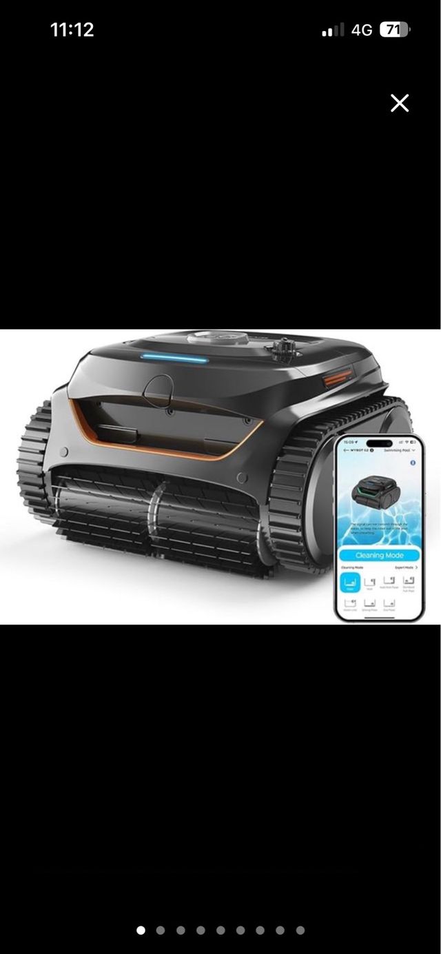 Robot puliscifondo piscina Nero/Arancione NUOVO