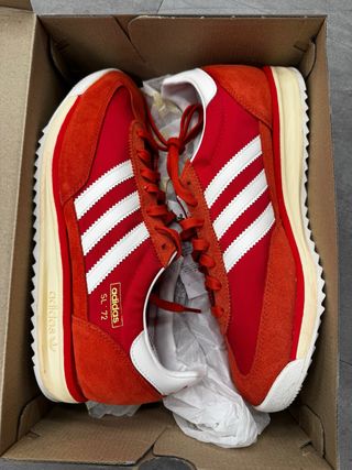 Adidas SL72 Talla 44 2/3 Rojas Blancas Nuevas